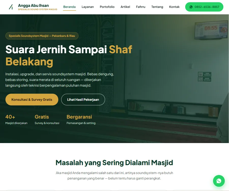 Tampilan anggaabuihsan.com