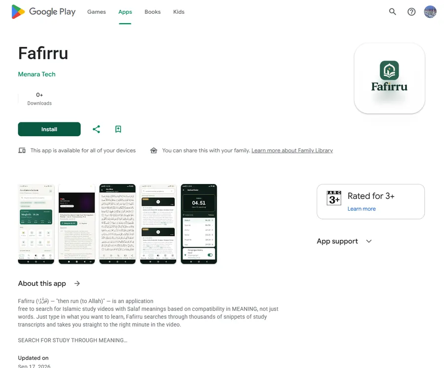 Fafirru di Google Play
